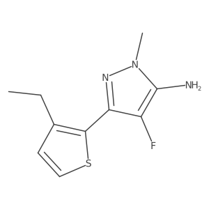 3-(3-ethylthiophen-2-yl)-4-fluoro-1-methyl-1H-pyrazol-5-amine Structure