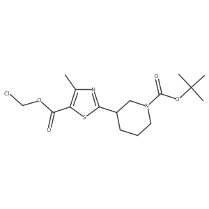 Tert-butyl 3-{5-[(chloromethoxy)carbonyl]-4-methyl-1,3-thiazol-2-yl}piperidine-1-carboxylate Structure