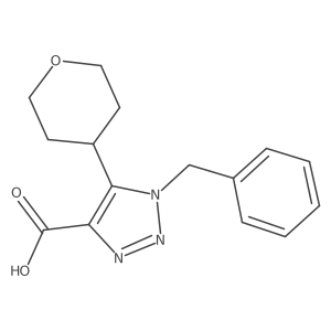 1-benzyl-5-(oxan-4-yl)-1H-1,2,3-triazole-4-carboxylic acid结构式