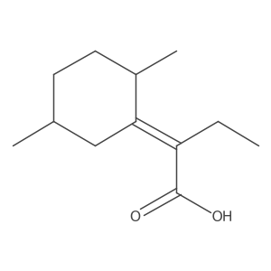 2-[(1E)-2,5-dimethylcyclohexylidene]butanoic acid结构式