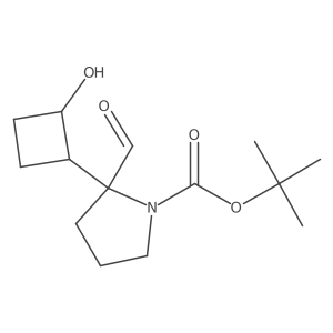 Tert-butyl 2-formyl-2-(2-hydroxycyclobutyl)pyrrolidine-1-carboxylate Structure