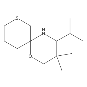 3,3-Dimethyl-4-(propan-2-yl)-1-oxa-8-thia-5-azaspiro[5.5]undecane Structure