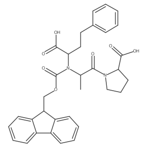 (2S)-1-[(2S)-2-{[(1S)-1-carboxy-3-phenylpropyl]({[(9H-fluoren-9-yl)methoxy]carbonyl})amino}propanoyl]pyrrolidine-2-carboxylic acid结构式