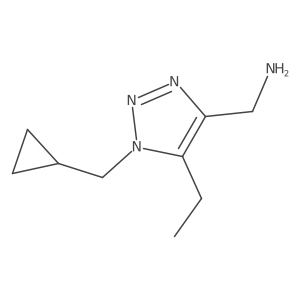 [1-(cyclopropylmethyl)-5-ethyl-1H-1,2,3-triazol-4-yl]methanamine Structure