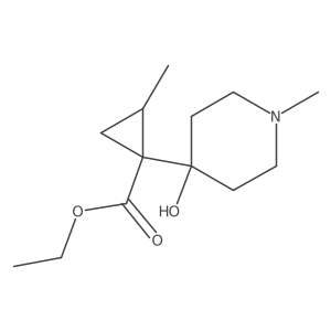 Ethyl 1-(4-hydroxy-1-methylpiperidin-4-yl)-2-methylcyclopropane-1-carboxylate Structure