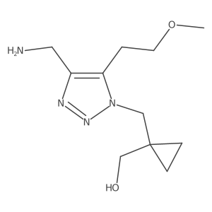 (1-{[4-(aminomethyl)-5-(2-methoxyethyl)-1H-1,2,3-triazol-1-yl]methyl}cyclopropyl)methanol Structure