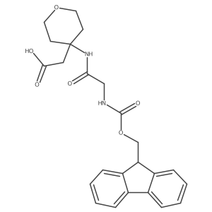 2-{4-[2-({[(9H-fluoren-9-yl)methoxy]carbonyl}amino)acetamido]oxan-4-yl}acetic acid结构式