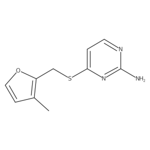 4-{[(3-Methylfuran-2-yl)methyl]sulfanyl}pyrimidin-2-amine结构式
