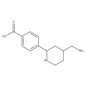 4-[4-(Aminomethyl)piperidin-2-yl]benzoic acid结构式