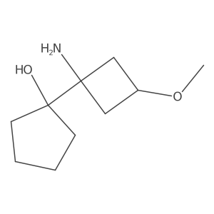 1-(1-Amino-3-methoxycyclobutyl)cyclopentan-1-ol结构式