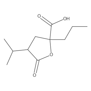 5-Oxo-4-(propan-2-yl)-2-propyloxolane-2-carboxylic acid结构式