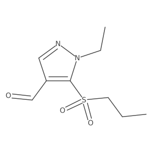 1-ethyl-5-(propane-1-sulfonyl)-1H-pyrazole-4-carbaldehyde结构式