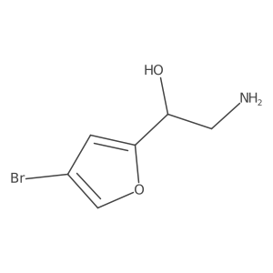 (1R)-2-amino-1-(4-bromofuran-2-yl)ethan-1-ol结构式