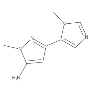 1-methyl-3-(1-methyl-1H-imidazol-5-yl)-1H-pyrazol-5-amine Structure