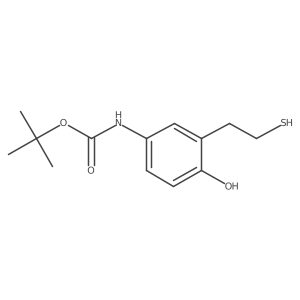 tert-butyl N-[4-hydroxy-3-(2-sulfanylethyl)phenyl]carbamate Structure