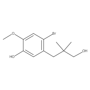 4-Bromo-5-(3-hydroxy-2,2-dimethylpropyl)-2-methoxyphenol Structure