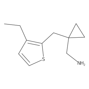 {1-[(3-Ethylthiophen-2-yl)methyl]cyclopropyl}methanamine Structure
