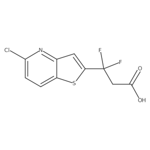 3-{5-Chlorothieno[3,2-b]pyridin-2-yl}-3,3-difluoropropanoic acid结构式