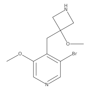 3-Bromo-5-methoxy-4-[(3-methoxyazetidin-3-yl)methyl]pyridine Structure