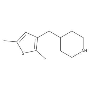 4-[(2,5-Dimethylthiophen-3-yl)methyl]piperidine结构式
