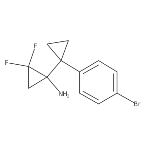 1-[1-(4-Bromophenyl)cyclopropyl]-2,2-difluorocyclopropan-1-amine结构式