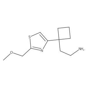 2-{1-[2-(Methoxymethyl)-1,3-thiazol-4-yl]cyclobutyl}ethan-1-amine结构式