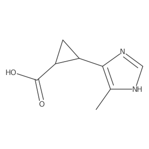 2-(4-methyl-1H-imidazol-5-yl)cyclopropane-1-carboxylic acid结构式