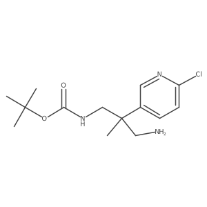 tert-butyl N-[3-amino-2-(6-chloropyridin-3-yl)-2-methylpropyl]carbamate Structure