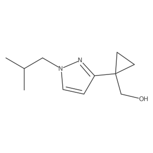{1-[1-(2-methylpropyl)-1H-pyrazol-3-yl]cyclopropyl}methanol Structure