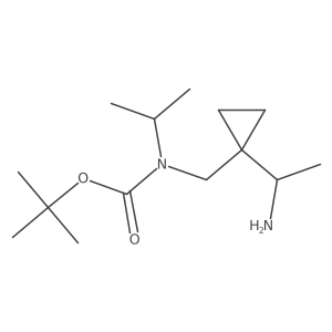 tert-butyl N-{[1-(1-aminoethyl)cyclopropyl]methyl}-N-(propan-2-yl)carbamate结构式