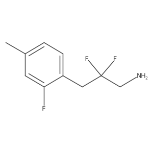 2,2-Difluoro-3-(2-fluoro-4-methylphenyl)propan-1-amine结构式