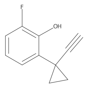 2-(1-Ethynylcyclopropyl)-6-fluorophenol结构式