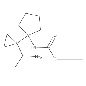tert-butyl N-{1-[1-(1-aminoethyl)cyclopropyl]cyclopentyl}carbamate结构式