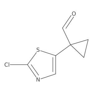 1-(2-Chloro-1,3-thiazol-5-yl)cyclopropane-1-carbaldehyde结构式