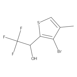 1-(3-Bromo-4-methylthiophen-2-yl)-2,2,2-trifluoroethan-1-ol结构式