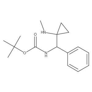 tert-butyl N-{[1-(methylamino)cyclopropyl](phenyl)methyl}carbamate Structure