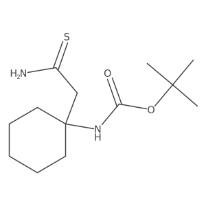 tert-butyl N-[1-(carbamothioylmethyl)cyclohexyl]carbamate结构式