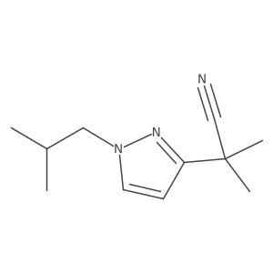 2-methyl-2-[1-(2-methylpropyl)-1H-pyrazol-3-yl]propanenitrile结构式