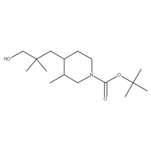 Tert-butyl 4-(3-hydroxy-2,2-dimethylpropyl)-3-methylpiperidine-1-carboxylate Structure