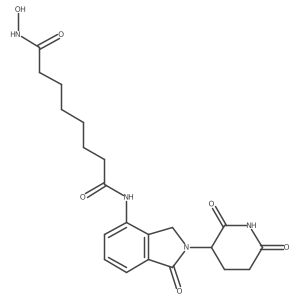 N-[2-(2,6-dioxo-3-piperidyl)-1-oxo-isoindolin-4-yl]-8-(hydroxyamino)-8-oxo-octanamide结构式