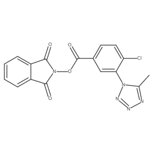 1,3-dioxo-2,3-dihydro-1H-isoindol-2-yl 4-chloro-3-(5-methyl-1H-1,2,3,4-tetrazol-1-yl)benzoate结构式