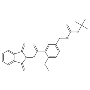 1,3-dioxo-2,3-dihydro-1H-isoindol-2-yl 5-({[(tert-butoxy)carbonyl]amino}methyl)-2-methoxybenzoate结构式