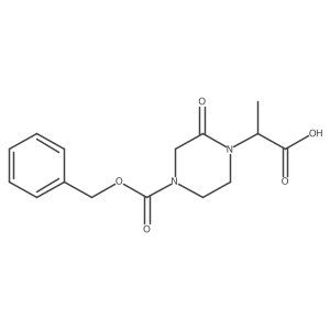 2-(2-Oxo-4-phenylmethoxycarbonylpiperazin-1-yl)propanoic acid Structure