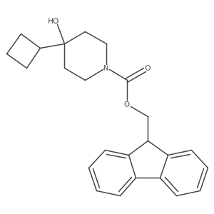 (9H-fluoren-9-yl)methyl 4-cyclobutyl-4-hydroxypiperidine-1-carboxylate结构式