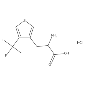 2-Amino-3-[4-(trifluoromethyl)thiophen-3-yl]propanoic acid;hydrochloride Structure
