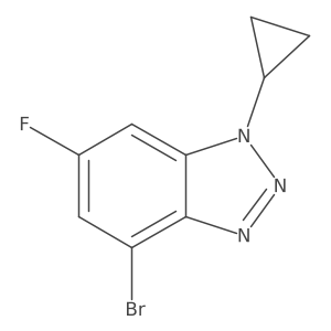 4-Bromo-1-cyclopropyl-6-fluoro-1H-benzo[d][1,2,3]triazole Structure