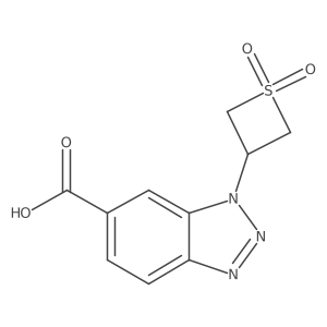 1-(1,1-Dioxidothietan-3-yl)-1H-benzo[d][1,2,3]triazole-6-carboxylic acid结构式