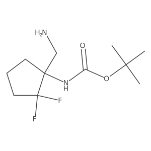 tert-butyl N-[1-(aminomethyl)-2,2-difluorocyclopentyl]carbamate Structure