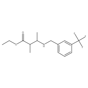 Ethyl 2-methyl-3-({[3-(trifluoromethyl)phenyl]methyl}amino)butanoate结构式