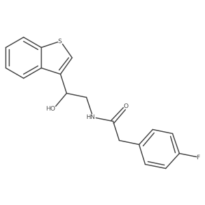 N-[2-(1-benzothiophen-3-yl)-2-hydroxyethyl]-2-(4-fluorophenyl)acetamide Structure